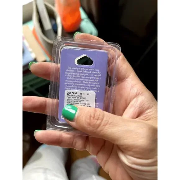 MINI DECORATIVE NOSE RING-STAINLESS STEEL-0.8 MM-STYLISH-BRAND NEW! - Picture 3 of 3